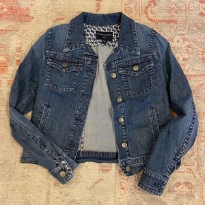 Banana Republic Denim Jacket With Cute Cuff Detail Inside